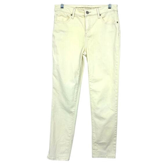 Chicos So Slimming Girlfriend Slim Leg Ankle Jean Womens 0 US 4 Cream White - Picture 1 of 7